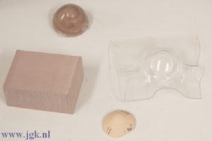 Basis scleralens van een oogafdruk